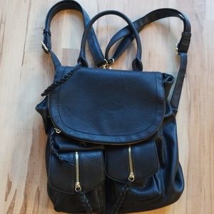 Sole Society Black Vegan Leather backpack